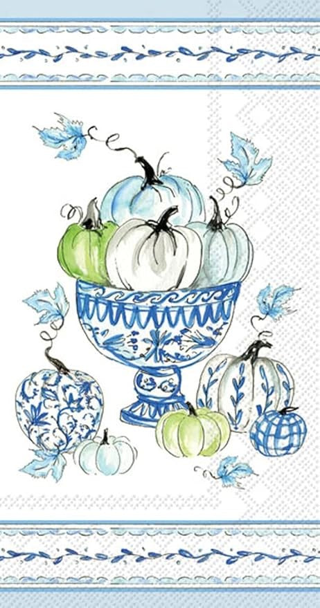 Chinoiserie Pumpkin guest towel