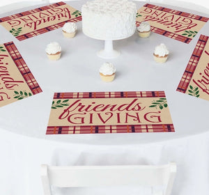 Friends Thanksgiving Feast-Paper Activity Placemats 16 Ct