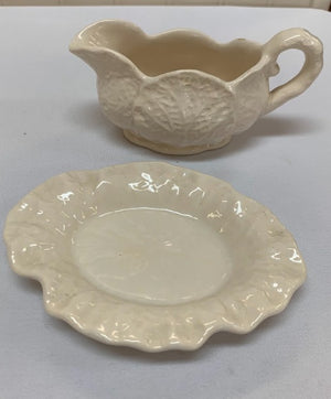 Antique English Cabbage Mini Gravyboat