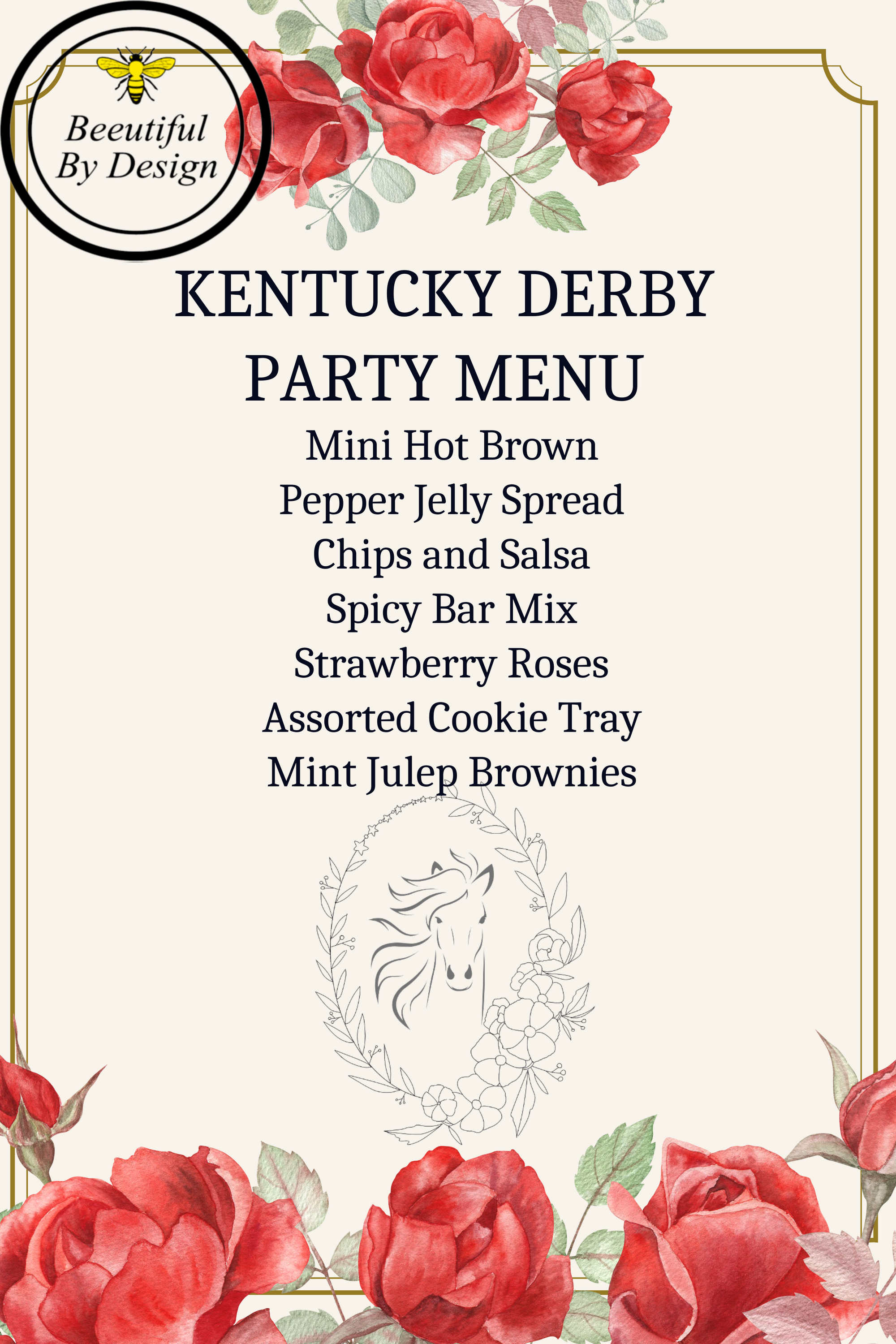 Derby Party Menu