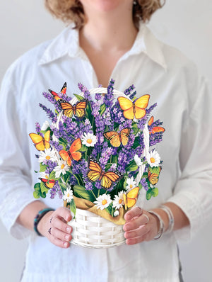 Lavender & Butterflies Pop-up Greeting Cards