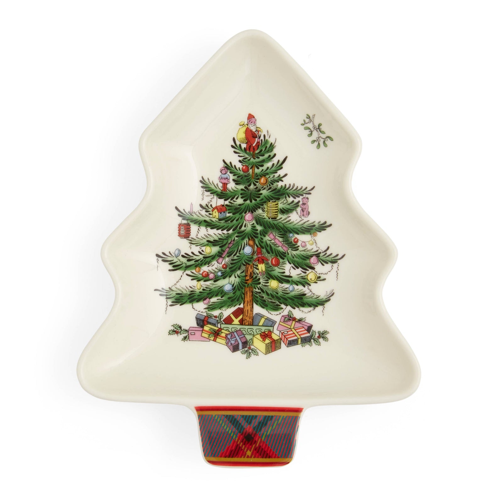 Christmas Tree Tartan Spoon Rest 7"