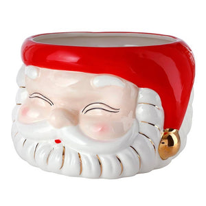 Ceramic Ice Bucket - Santa: Ceramic / 9.5" dia, 6" h