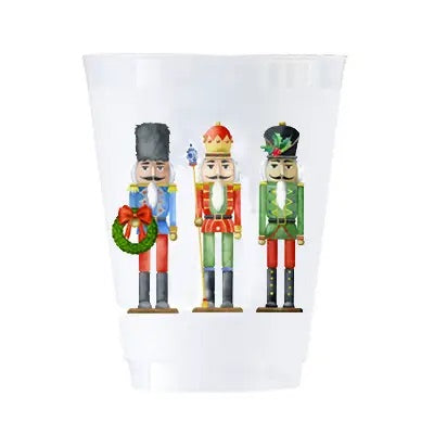 16 oz Shatterproof Cups | Set of 8 | Nutcrackers