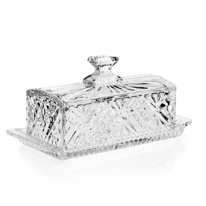 Dublin Covered Butter Dish - Non Leaded Crystal