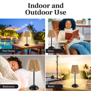 Solar Powered Rechargeable Table Lamp with 3 Light Modes