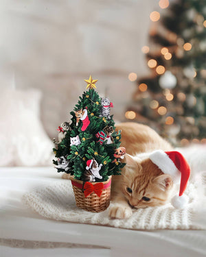 Mini Meowy Christmas Tree ( Pop-up Greeting Cards)