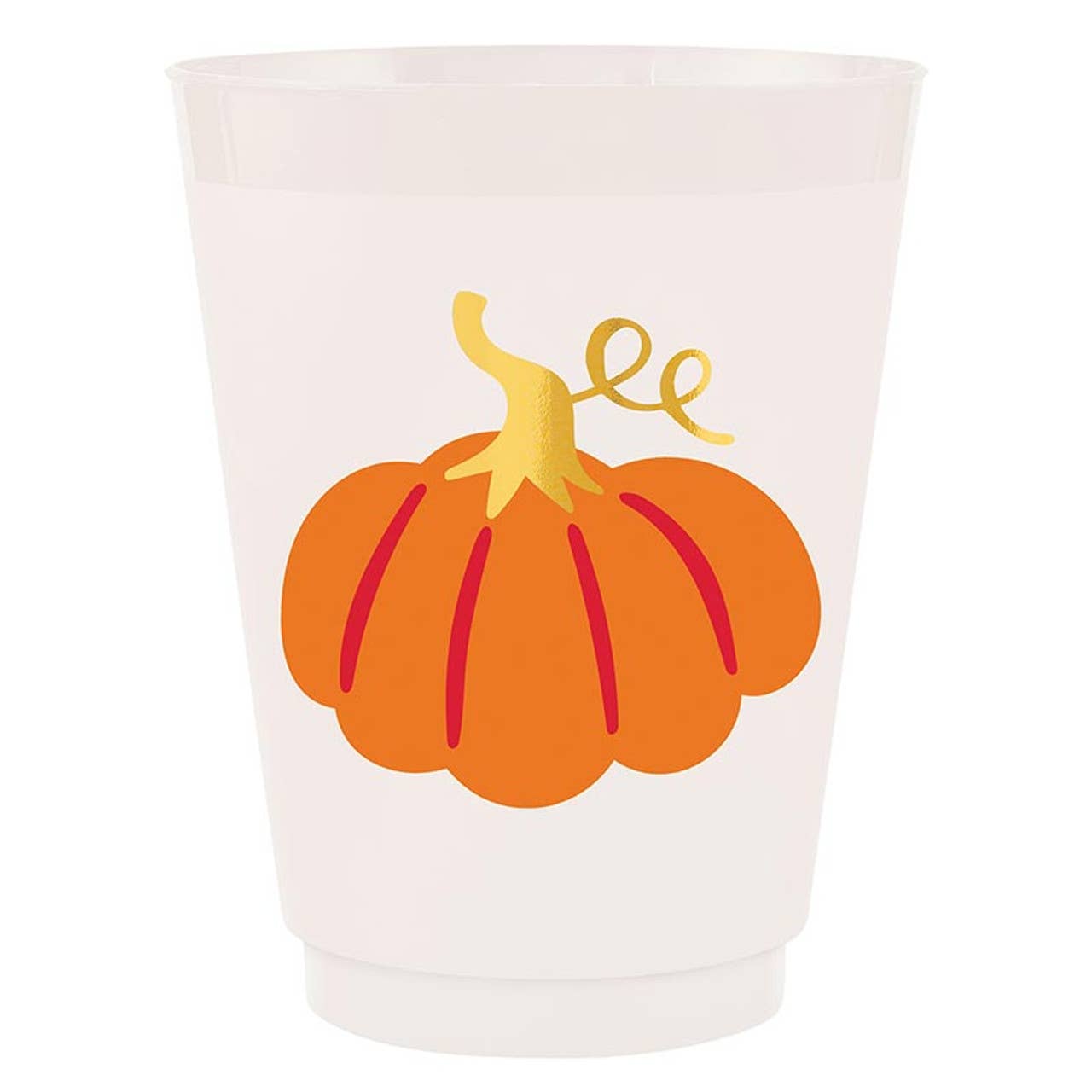 Frost Cups - Pumpkin - 8ct: BPA-Free Plastic / 16 oz, 4.5" h