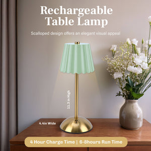 Bell + Howell By Design Rechargeable Scalloped Table Lamp