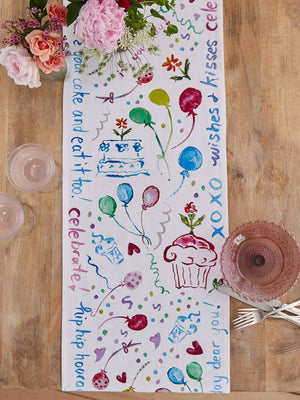 Happy Birthday Watercolor Runner