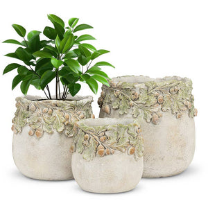 Oak Leaves & Acorns Planter: Small