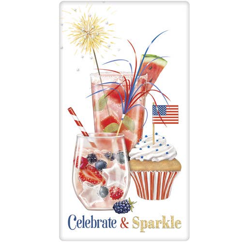 Patriotic Cocktails Bagged Towel