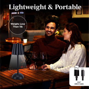 Bell + Howell By Design Rechargeable Scalloped Table Lamp