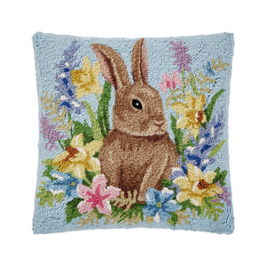 Floral Egg Bunny Hook Pillow
