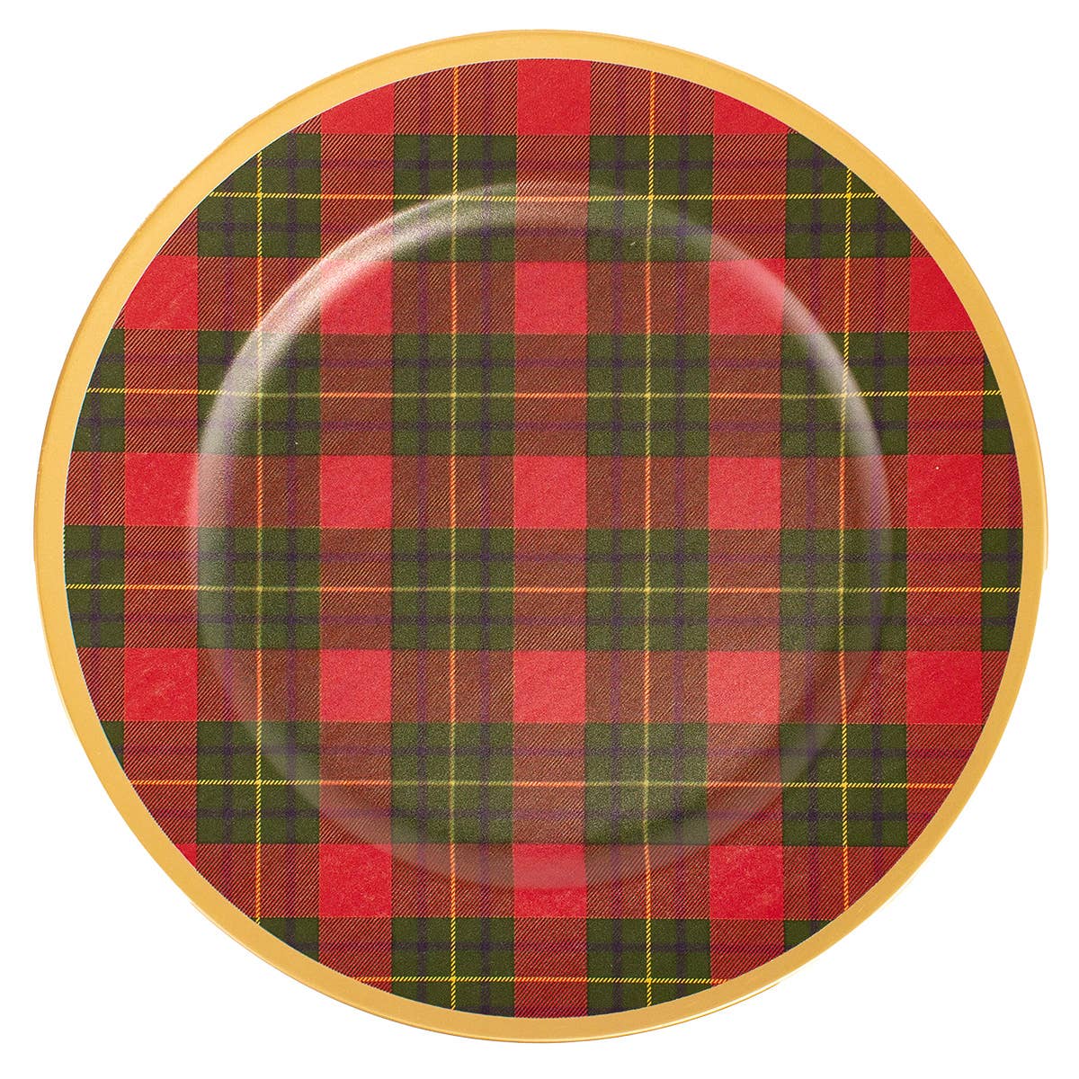Christmas Plaid Charger   Red/Green/Gold   13"