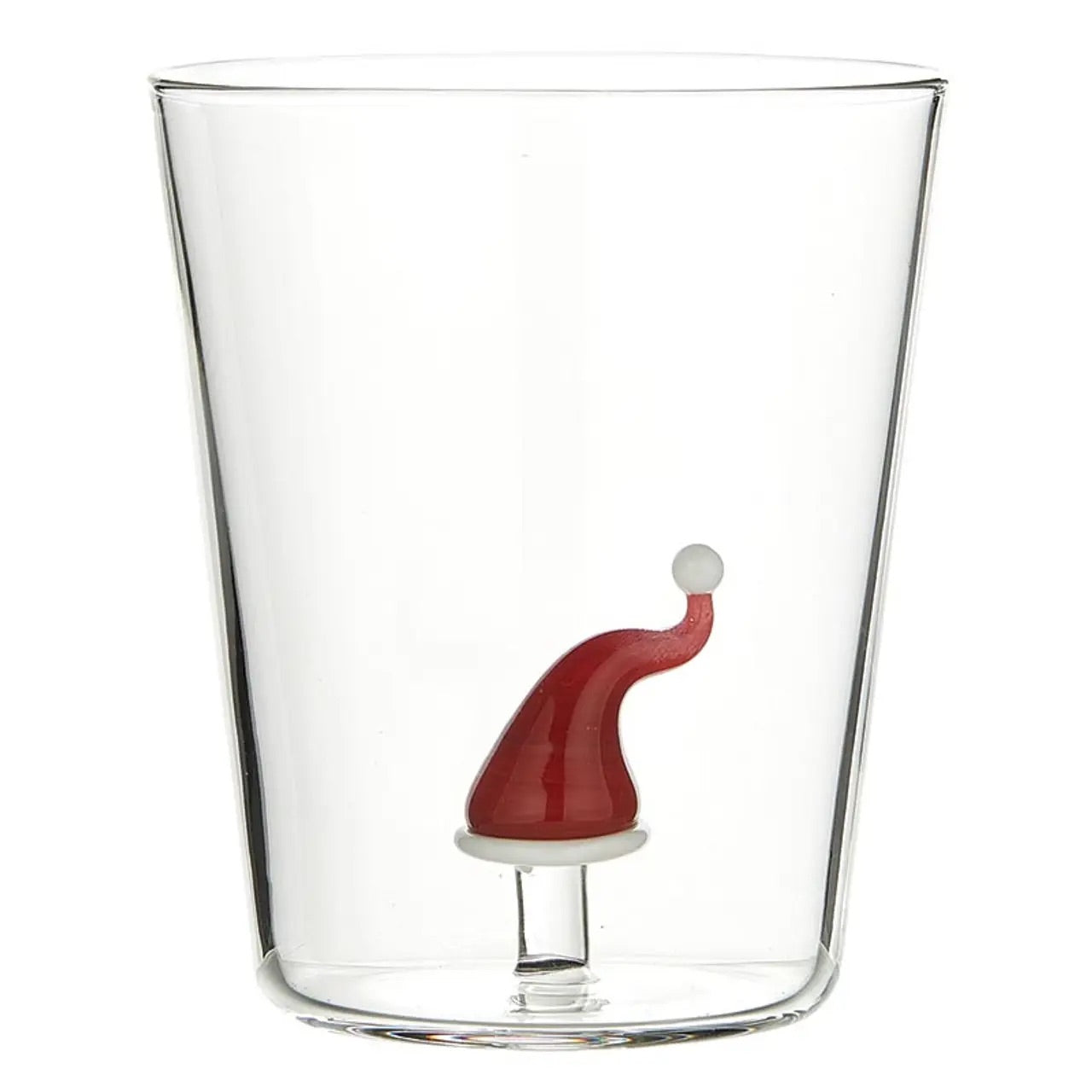 Figurine Rock Glass - Santa Hat - Glass