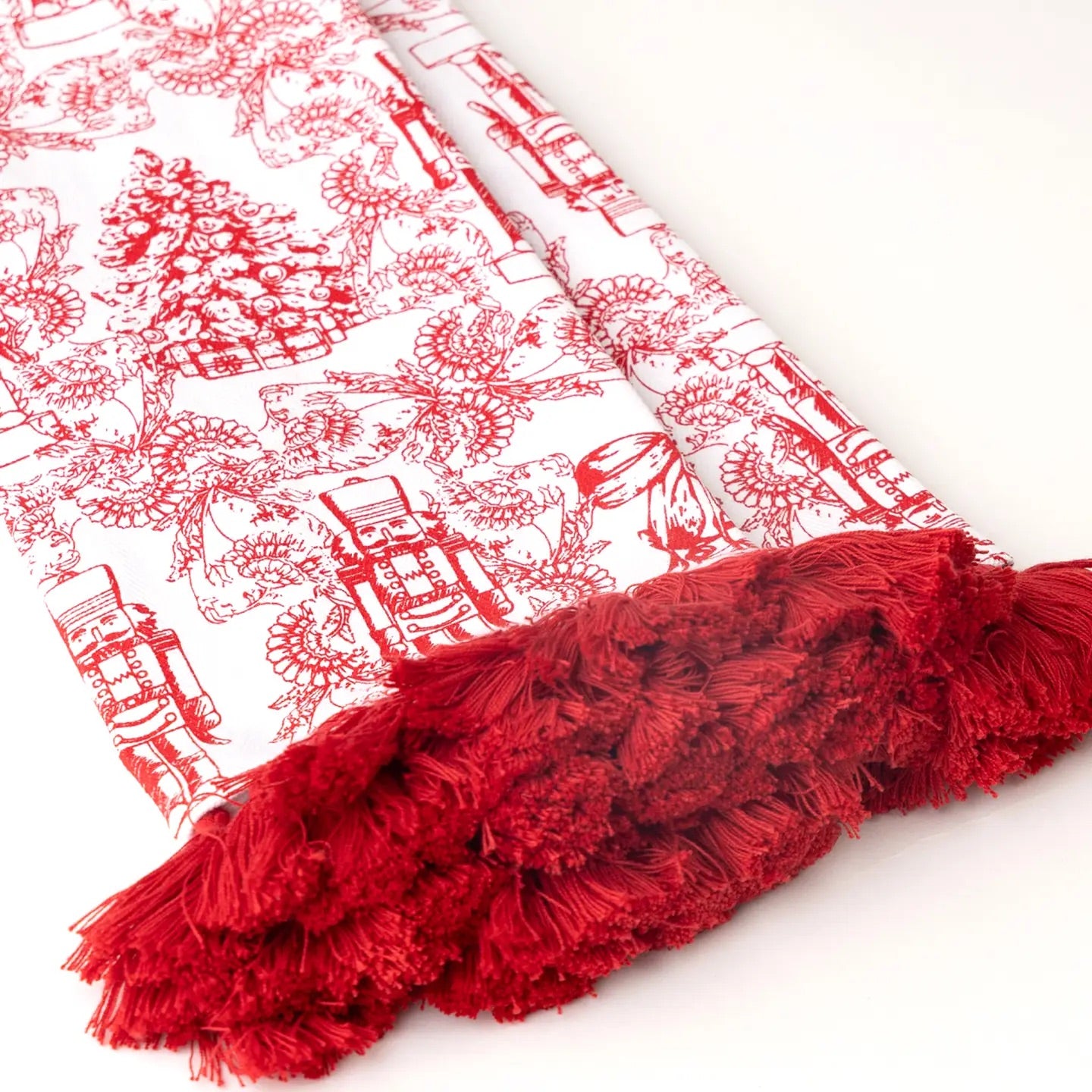 Classic Nutcracker Tassel Kitchen Towel Set