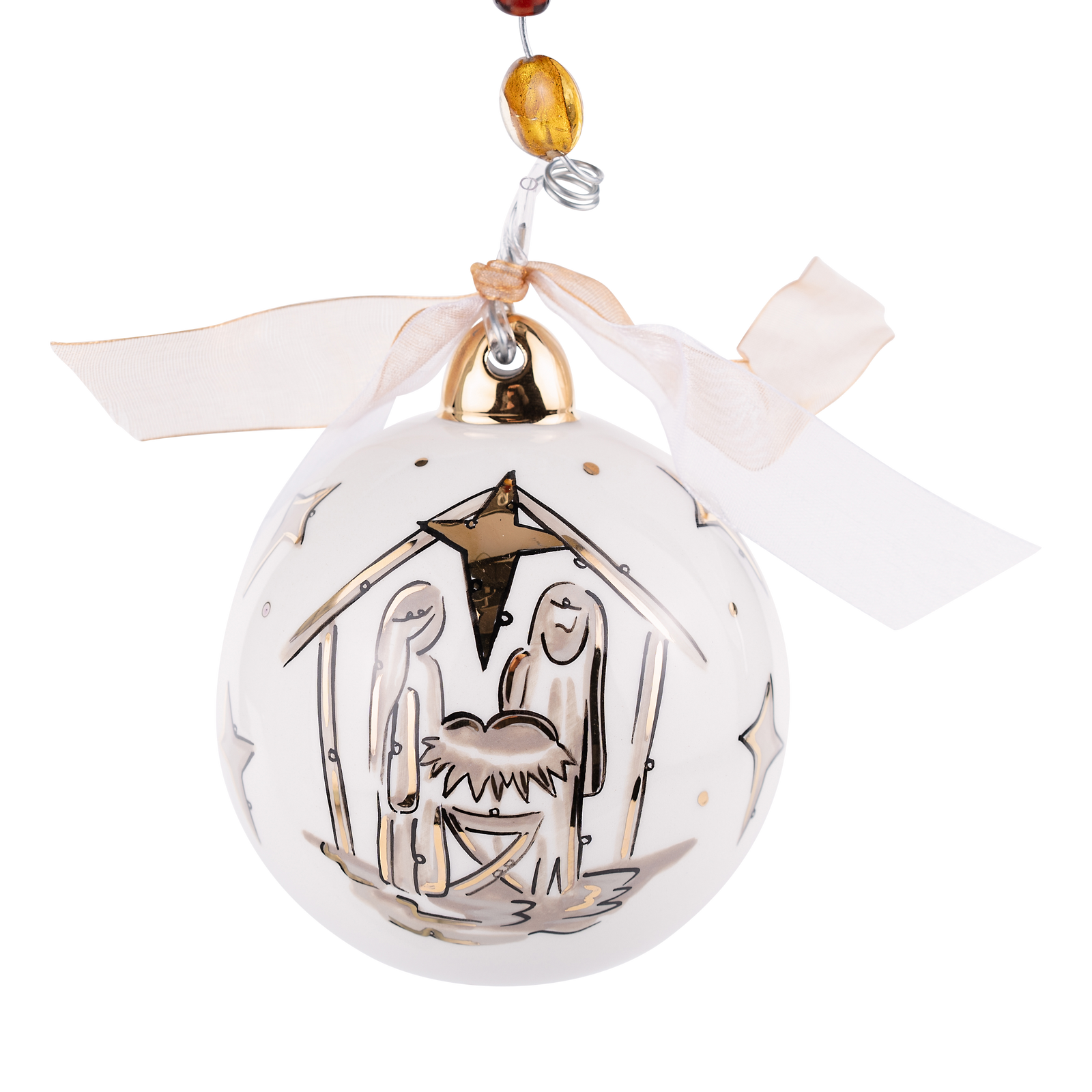 Gold Star Oh Holy Night Ornament