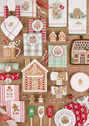 Gingerbread Man Embellished Napkin Set of 4