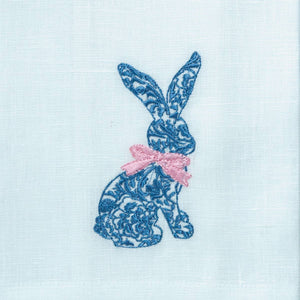 Toile Bunny Linen Towel - Easter