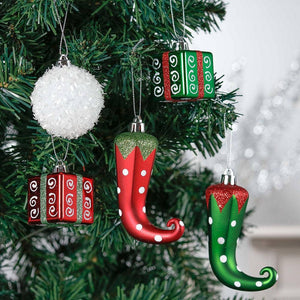 Mega Elf Christmas Ornament Bundle Set, 100 Assorted Baubles