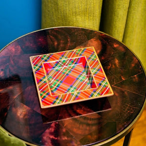 Royal Tartan Enameled Smidge Tray - Multi-Color