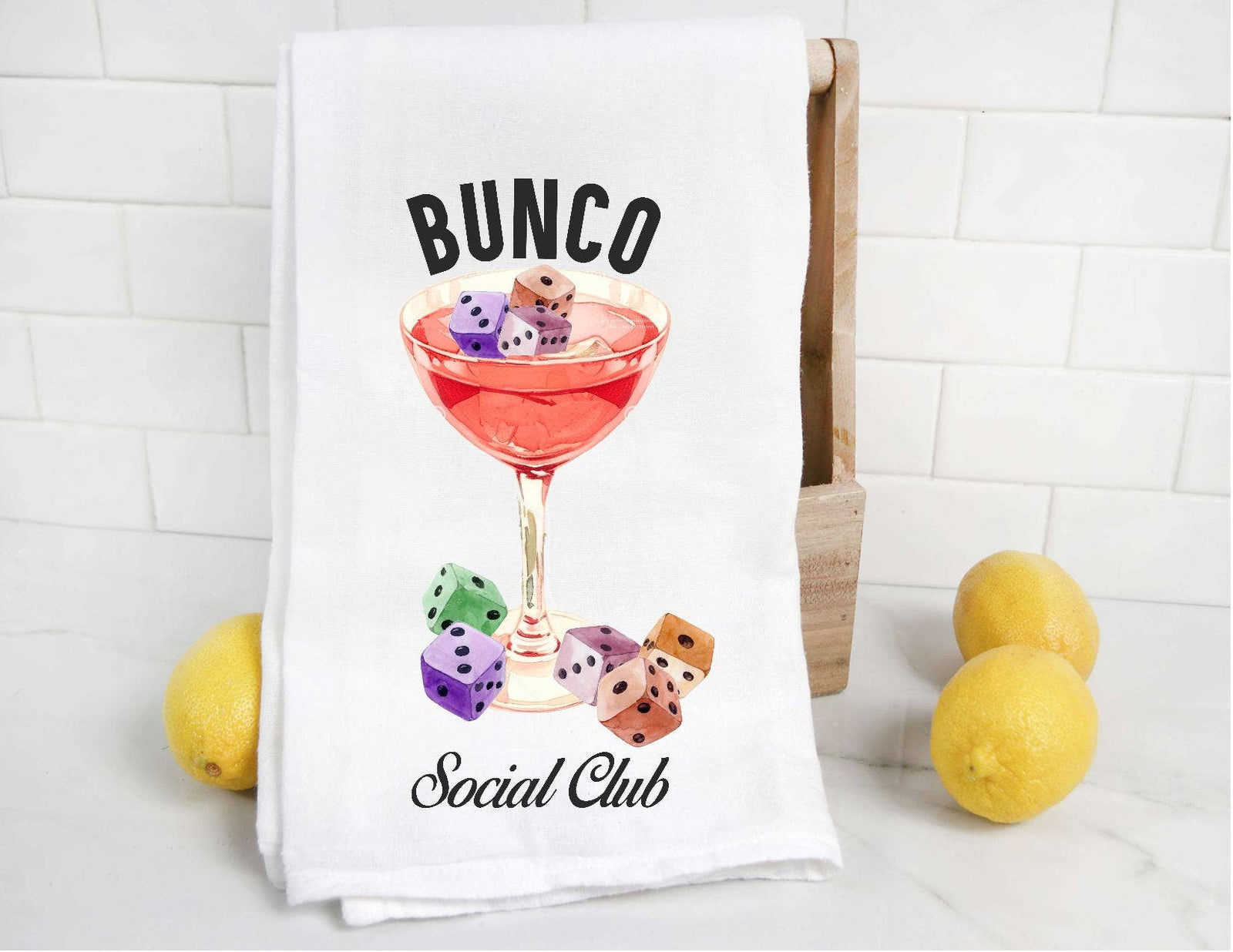 Bunco Social Club Tea Towel