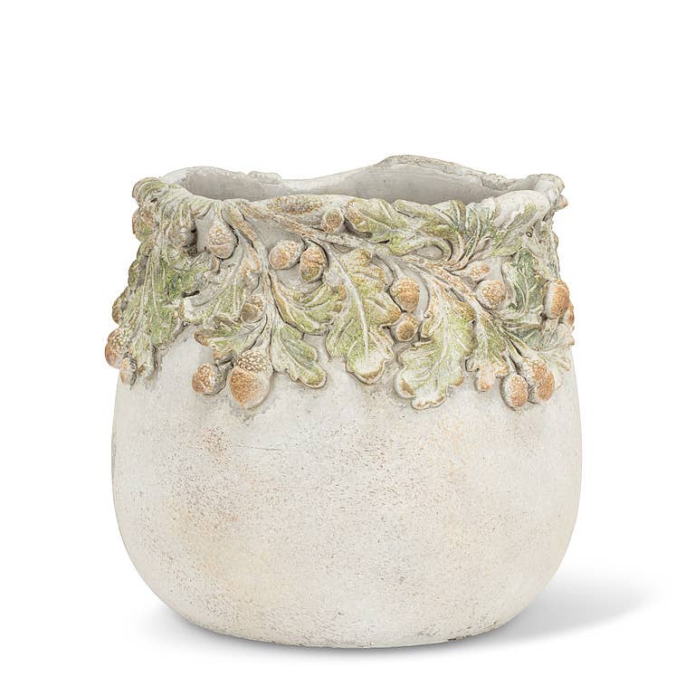 Oak Leaves & Acorns Planter: Medium