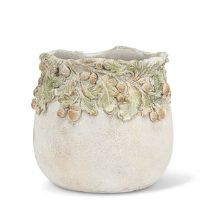 Oak Leaves & Acorns Planter: Medium