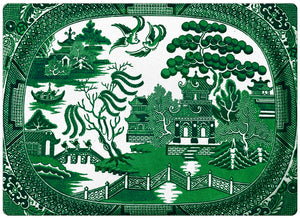 GB6146 - Green Willow Cutting Board: Small Rectangular 8" by 11"