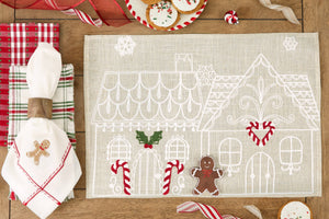 Gingerbread Man Embellished Napkin Set of 4