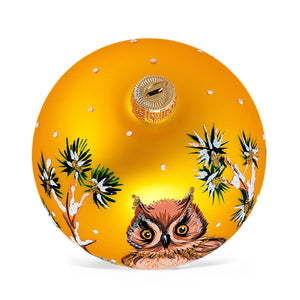 Owl Glass Christmas Tree Ornament