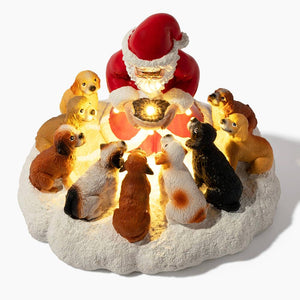 Santa’s Light Of Hope- A Dog’s Christmas Wish Inspirational Collectible Figurine- Helps Feed Shelter Dogs in Need -Faire