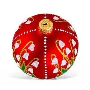 Lilies Of The Valley Glass Christmas Tree Ornament