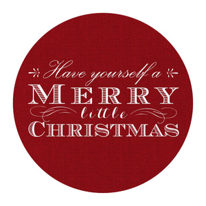 GB8521 - Have yourself a merry little Chirstmas Glass Cutting Board: Small Rectangular 8" by 11"