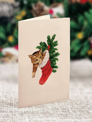 Mini Meowy Christmas Tree ( Pop-up Greeting Cards)