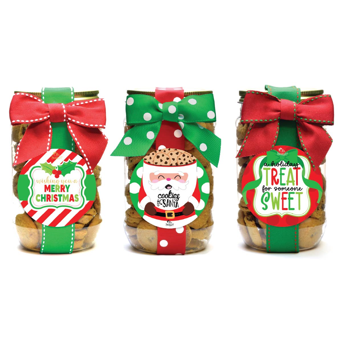 Cookies - Christmas Holiday Asst #2 - Pint Jars: Chocolate Chip