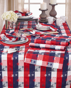 Americana Checkered Placemat: Multi / 13"x19"