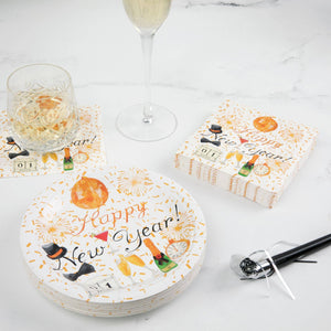 New Year Paper Plates + Napkins | Curated Bundle Option