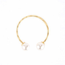Pearl Napkin Ring Gold/White