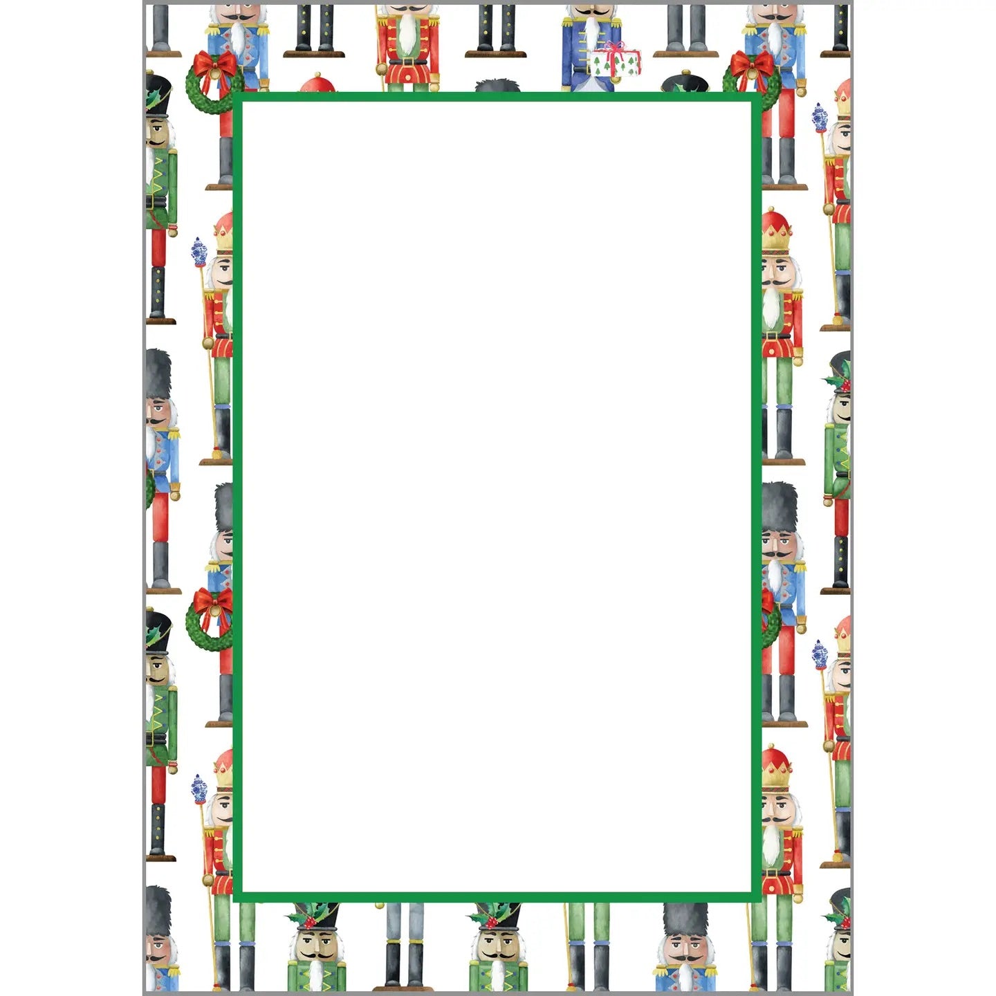 5"x7" Nutcracker Pattern Christmas Notepad