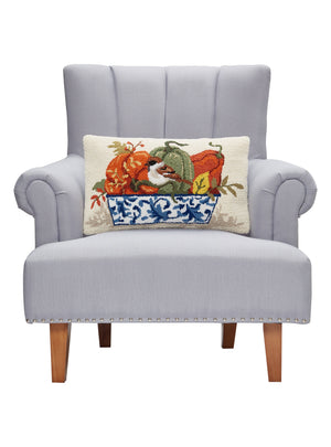 Fall Chinoiserie Pumpkins Hook Pillow