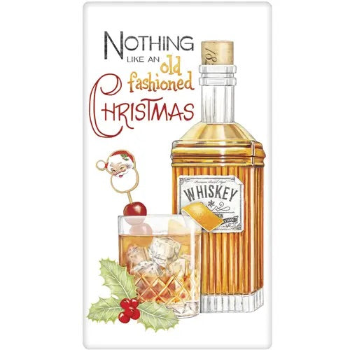 Whiskey Christmas Bagged Towel