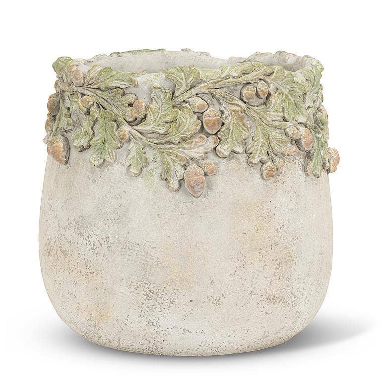Oak Leaves & Acorns Planter: Large