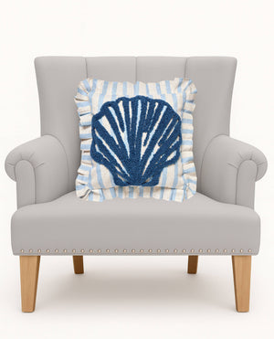 Coastal Shell Tufted Hook Pillow