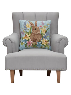 Floral Egg Bunny Hook Pillow