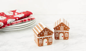 Gingerbread house, salt, and pepper set