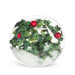 Holly & Snow Ball Votive
