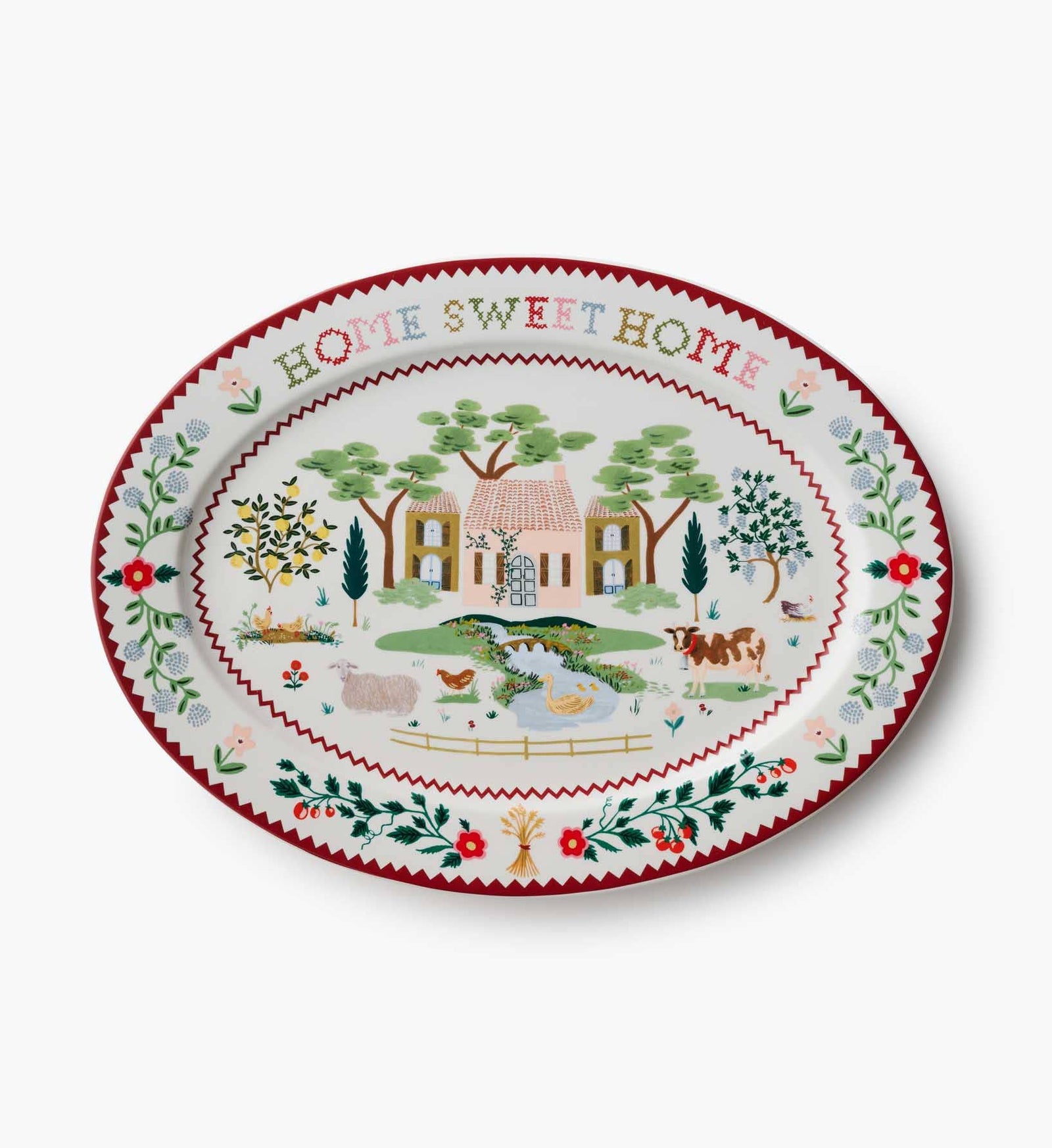 Home Sweet Home Large Porcelain Serving Platter