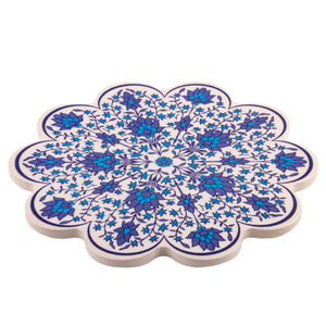 Blue Tulips Large Ceramic Trivet